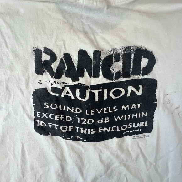 2001 Rancid Band Tee Punk Rock Shirt Lars Frederiksen Signed‎ Machete L READ - Picture 14 of 16